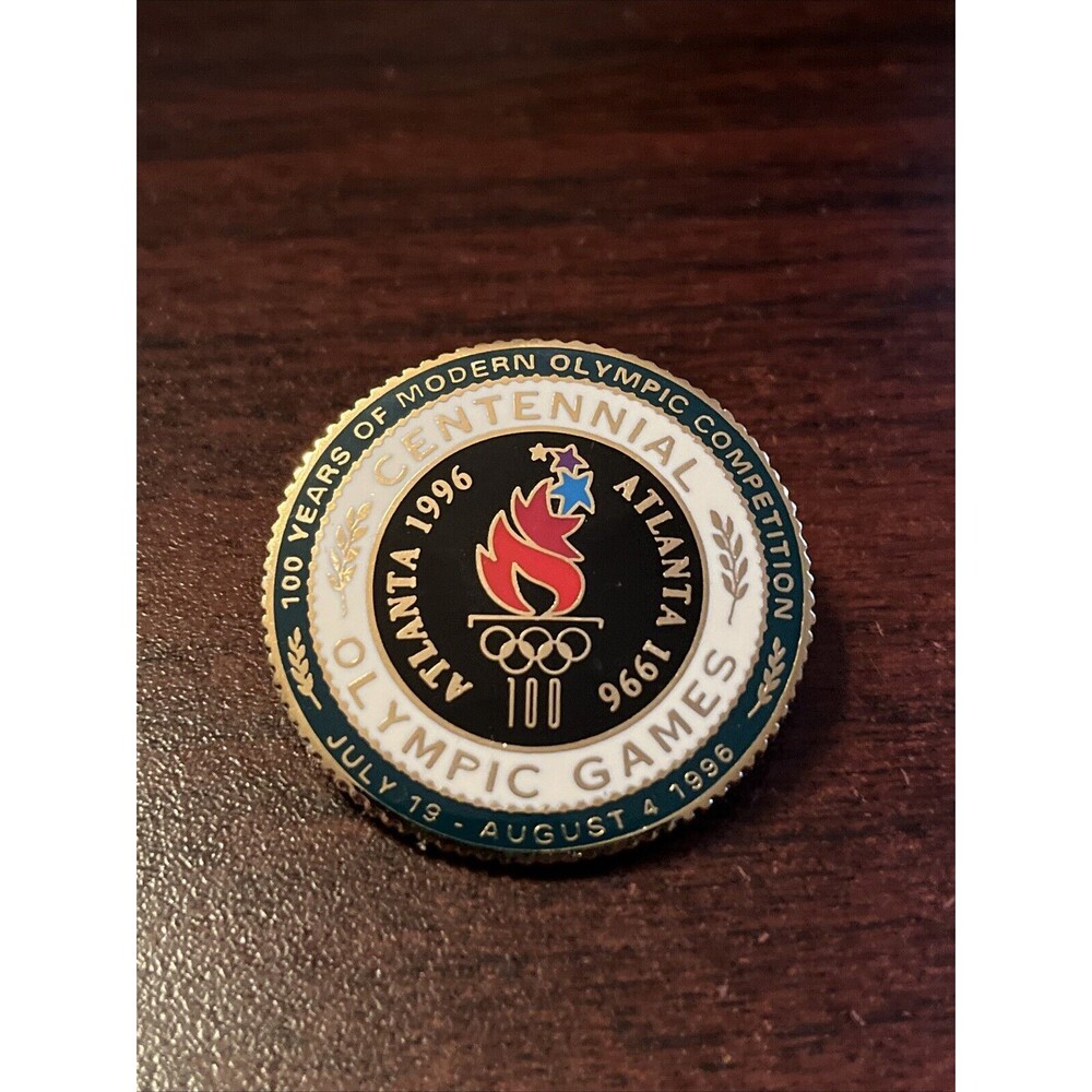 Vintage 1996 Atlanta Olympics Centennial Games Round Lapel Hat‎ Pin